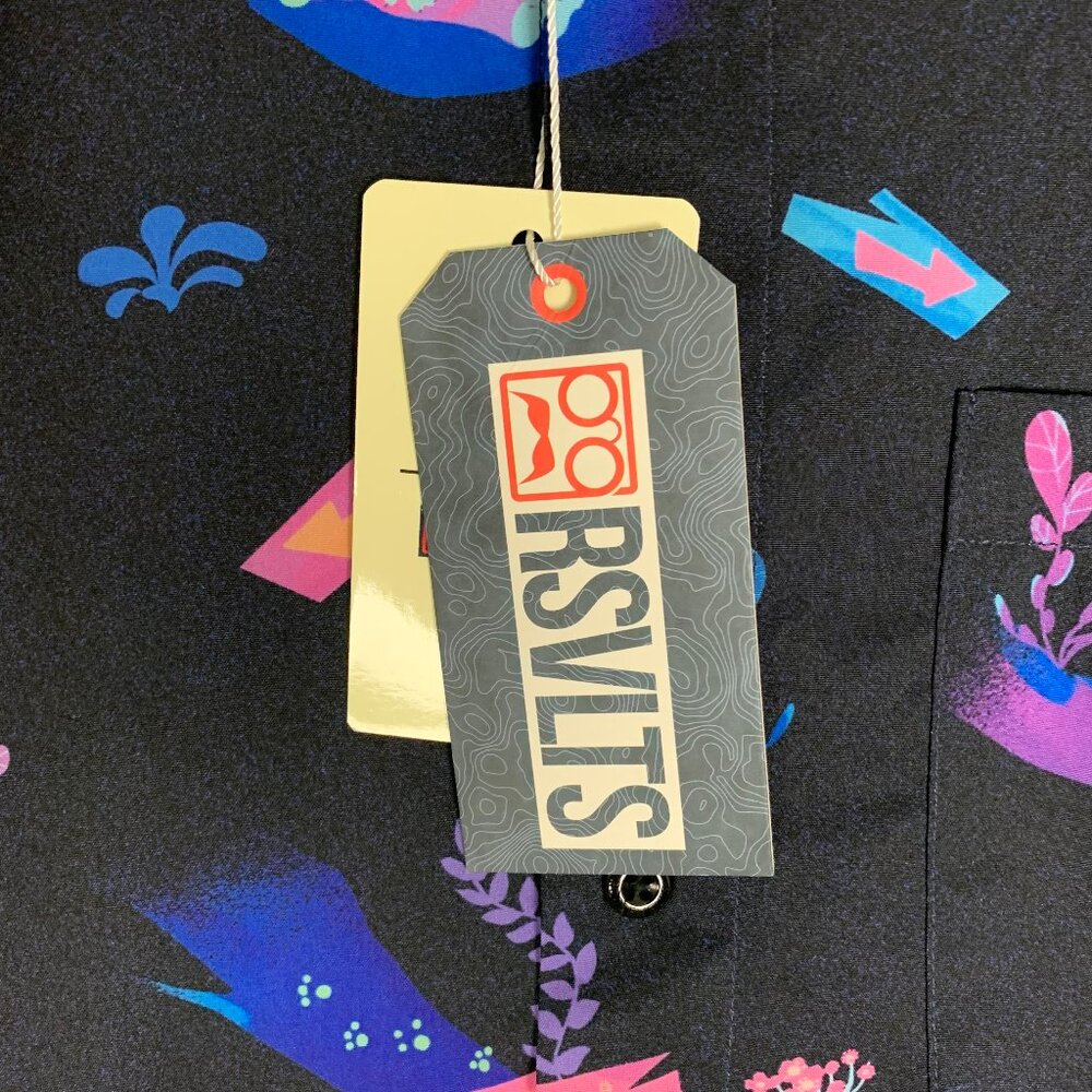 RSVLTS Men's Disney Alice in Wonderland Everyone is Mad Here Small Button-Up - Picture 2 of 8